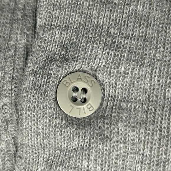 Bill Blass Sleepwear Gray Long Sleeve Henley Sleep Shirt Size L Button Up - Picture 12 of 13